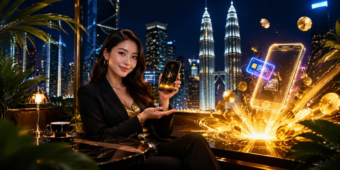 Pemain Malaysia menikmati Sukan Maya 5400 melalui telefon pintar di Kuala Lumpur